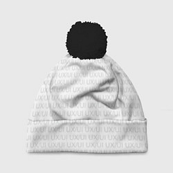 Шапка с помпоном UXUI white, цвет: 3D-черный