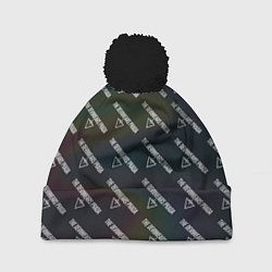 Шапка с помпоном The Devil wears prada pattern, цвет: 3D-черный