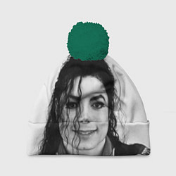 Шапка с помпоном Майкл Джексон Фото, цвет: 3D-зеленый