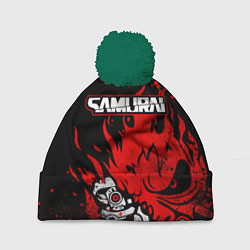 Шапка c помпоном Киберпанк-Самурай - 2077