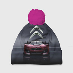 Шапка с помпоном Citroen - Racing team - Motorsport, цвет: 3D-малиновый