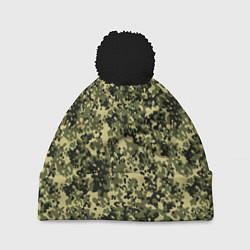 Шапка с помпоном Камуфляж Flecktarn Jeitai, цвет: 3D-черный