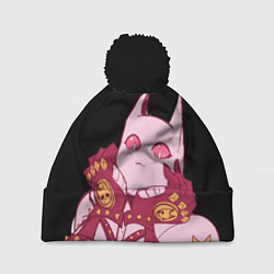 Шапка с помпоном Милый стенд Killer Queen - Jojo, цвет: 3D-черный
