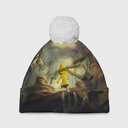 Шапка с помпоном Little Nightmares игра, цвет: 3D-белый