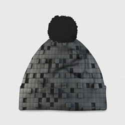 Шапка c помпоном Digital pixel black