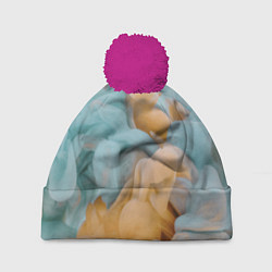 Шапка с помпоном Двухцветный дым, цвет: 3D-малиновый