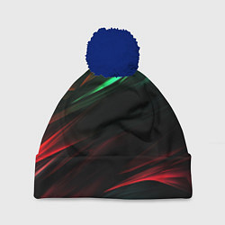 Шапка с помпоном Dark red and green, цвет: 3D-тёмно-синий