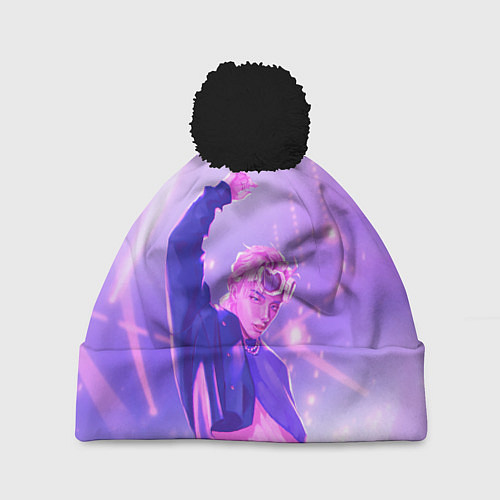 Шапка c помпоном Хёнджин на концерте - Стрей Кидс / 3D-Черный – фото 1