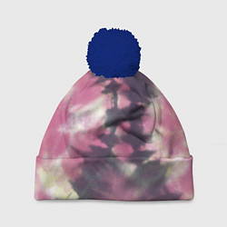 Шапка с помпоном Tie-Dye дизайн, цвет: 3D-тёмно-синий