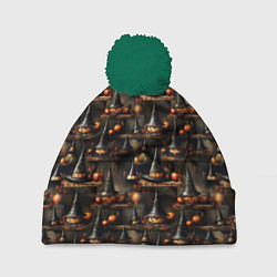 Шапка с помпоном Тыквы в шляпах на хеллоуин, цвет: 3D-зеленый