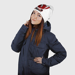 Шапка с помпоном Бойцы тхэквондо, цвет: 3D-белый — фото 2