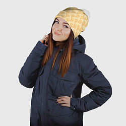 Шапка с помпоном Рычания тигра, цвет: 3D-белый — фото 2