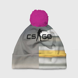 Шапка с помпоном Counter Strike go - shooter video game, цвет: 3D-малиновый