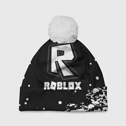 Шапка c помпоном Roblox белая краска