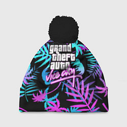 Шапка с помпоном GTA vice city steel, цвет: 3D-черный