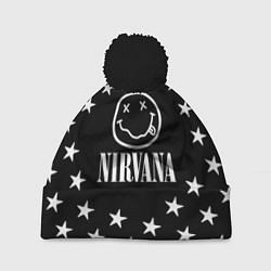 Шапка с помпоном Nirvana stars steel, цвет: 3D-черный