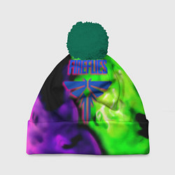 Шапка с помпоном Цикады токсичный огонь, цвет: 3D-зеленый