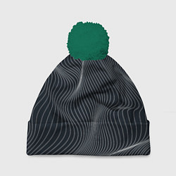 Шапка с помпоном Черная аннигиляция, цвет: 3D-зеленый