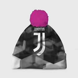 Шапка с помпоном Juventus geometry fc, цвет: 3D-малиновый