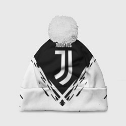 Шапка с помпоном Juventus sport geometry fc club, цвет: 3D-белый