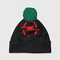 Шапка c помпоном Opel red logo