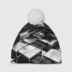 Шапка c помпоном Хромированная абстракция