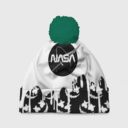 Шапка с помпоном Marshmello x Nasa, цвет: 3D-зеленый