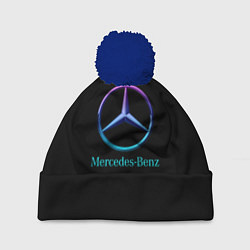 Шапка c помпоном Mercedes neon logo