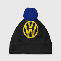 Шапка c помпоном Volkswagen logo yellow