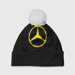 Шапка c помпоном Mercedes logo yello