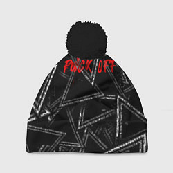 Шапка с помпоном F*ck off, цвет: 3D-черный