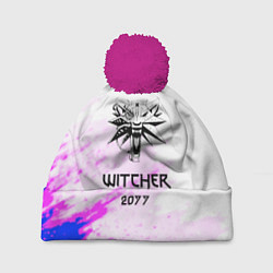 Шапка с помпоном The Witcher colors neon, цвет: 3D-малиновый