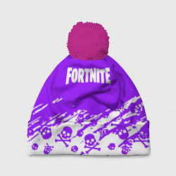 Шапка c помпоном Fortnite skull pattern