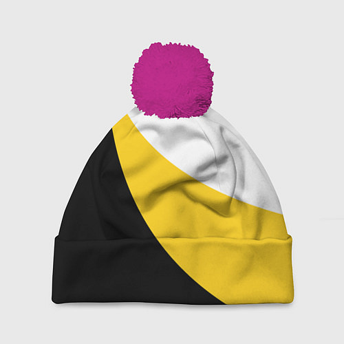 Шапка c помпоном За веру царя и святую триединую Русь хризма / 3D-Малиновый – фото 1