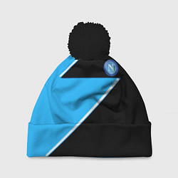 Шапка с помпоном Napoli fc geometry blue, цвет: 3D-черный