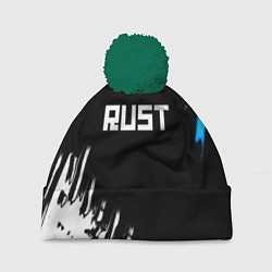 Шапка c помпоном Rust краски текстура штрихи
