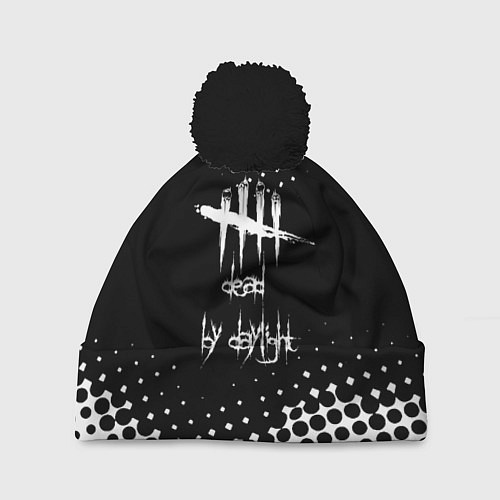 Шапка c помпоном Dead by daylight geometry / 3D-Черный – фото 1