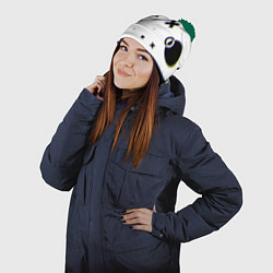 Шапка с помпоном Roblox pattern game, цвет: 3D-зеленый — фото 2