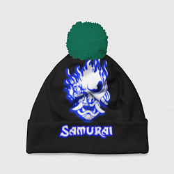 Шапка c помпоном Samurai logo ghost