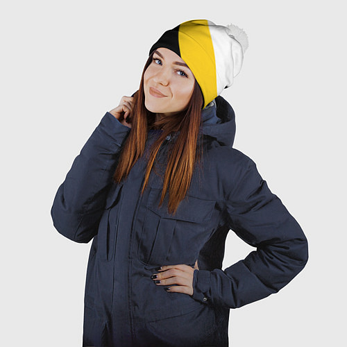 Шапка c помпоном Сокрушу пред ним врагов его большая Ника 2 / 3D-Белый – фото 2