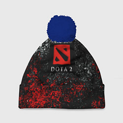 Шапка с помпоном Dota 2 брызги красок, цвет: 3D-тёмно-синий