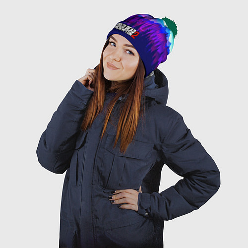 Шапка c помпоном Red Dead Redemption rockstar / 3D-Зеленый – фото 2