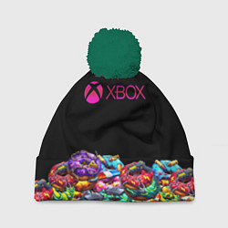 Шапка с помпоном Xbox пончики, цвет: 3D-зеленый
