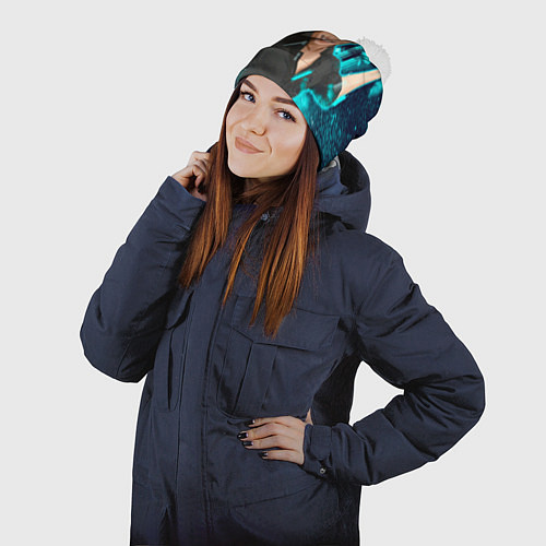 Шапка c помпоном Годжо Сатору в виде ковбоя / 3D-Белый – фото 2