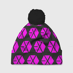 Шапка с помпоном Exo логотип, цвет: 3D-черный