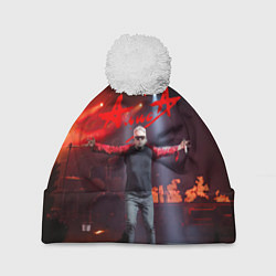 Шапка с помпоном Алиса Кинчев концерт, цвет: 3D-белый