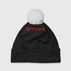 Шапка c помпоном Toyota red logo auto