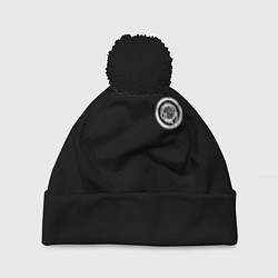 Шапка с помпоном Chrysler logo white, цвет: 3D-черный