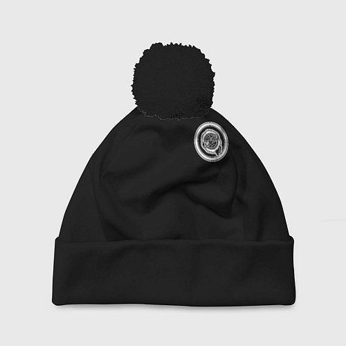 Шапка c помпоном Chrysler logo white / 3D-Черный – фото 1