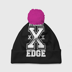 Шапка с помпоном Straight edge SXE, цвет: 3D-малиновый